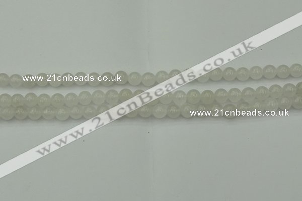 CWH51 15.5 inches 6mm round white jade beads wholesale