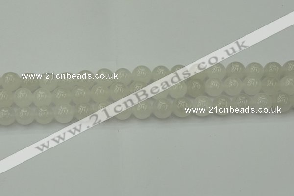 CWH53 15.5 inches 10mm round white jade beads wholesale