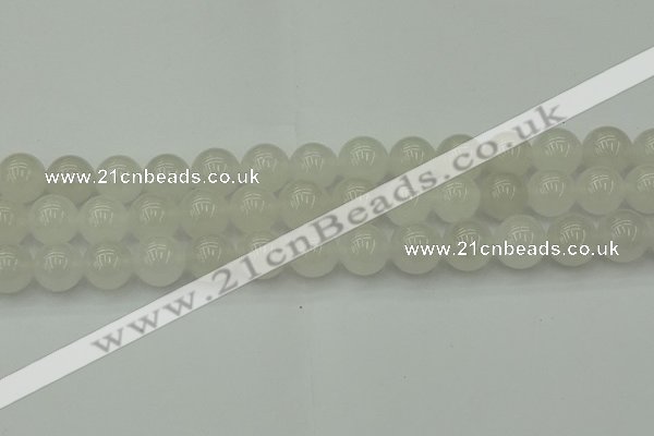 CWH55 15.5 inches 14mm round white jade beads wholesale