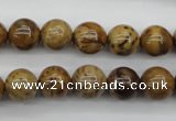 CWJ253 15.5 inches 10mm round wood jasper gemstone beads wholesale