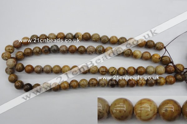 CWJ253 15.5 inches 10mm round wood jasper gemstone beads wholesale