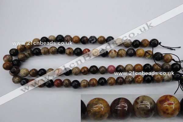 CWJ264 15.5 inches 12mm round wood jasper gemstone beads wholesale