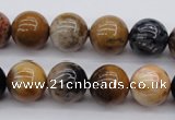 CWJ265 15.5 inches 14mm round wood jasper gemstone beads wholesale