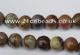 CWJ272 15.5 inches 8mm round wood jasper gemstone beads wholesale