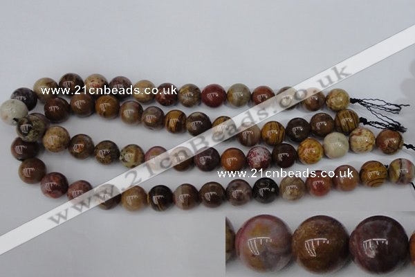 CWJ275 15.5 inches 14mm round wood jasper gemstone beads wholesale