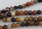 CWJ280 15.5 inches 5mm round wood jasper gemstone beads wholesale