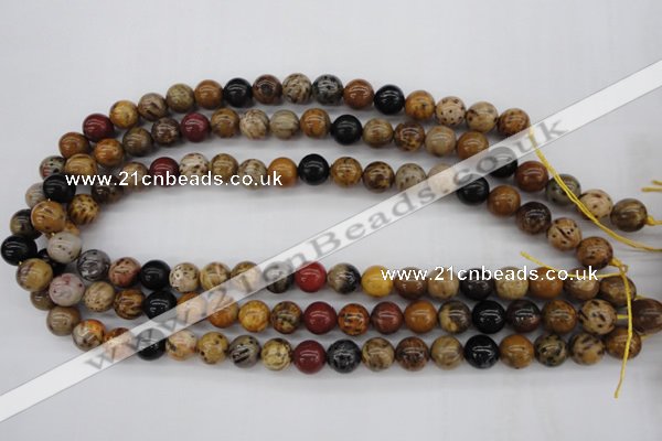 CWJ282 15.5 inches 9mm round wood jasper gemstone beads wholesale