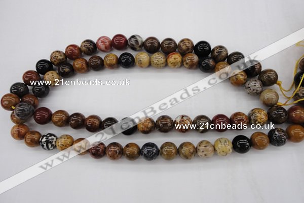 CWJ283 15.5 inches 11mm round wood jasper gemstone beads wholesale