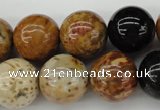 CWJ284 15.5 inches 16mm round wood jasper gemstone beads wholesale