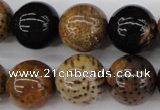 CWJ285 15.5 inches 17mm round wood jasper gemstone beads wholesale