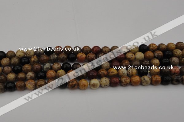 CWJ288 15.5 inches 8mm round wood jasper gemstone beads wholesale