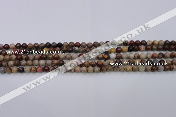 CWJ400 15.5 inches 4mm round wood jasper gemstone beads wholesale