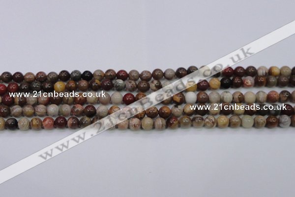 CWJ401 15.5 inches 6mm round wood jasper gemstone beads wholesale