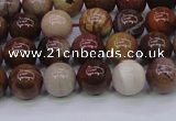 CWJ402 15.5 inches 8mm round wood jasper gemstone beads wholesale