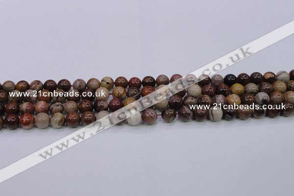 CWJ402 15.5 inches 8mm round wood jasper gemstone beads wholesale