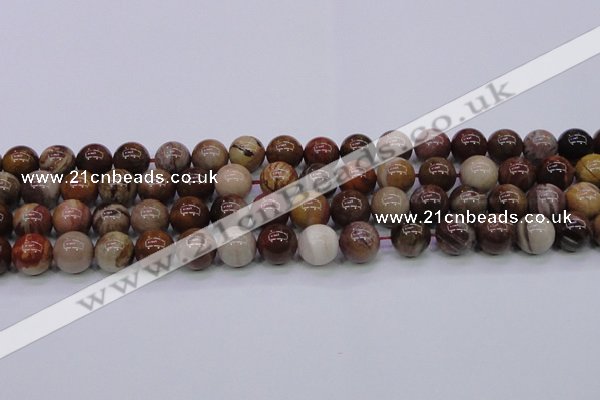 CWJ405 15.5 inches 14mm round wood jasper gemstone beads wholesale