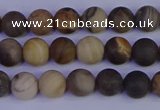 CWJ411 15.5 inches 6mm round matte wood jasper beads wholesale