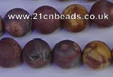 CWJ424 15.5 inches 12mm round matte wood eye jasper beads