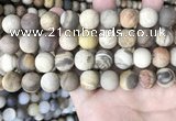 CWJ443 15.5 inches 10mm round matte wood jasper beads wholesale