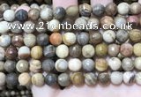 CWJ452 15.5 inches 8mm faceted round wood jasper beads wholesale