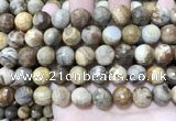 CWJ454 15.5 inches 12mm faceted round wood jasper beads wholesale