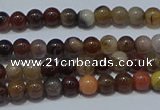 CWJ500 15.5 inches 4mm round Xinjiang wood jasper beads wholesale