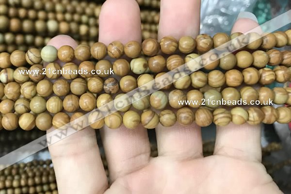 CWJ511 15.5 inches 6mm round wooden jasper beads wholesale