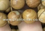 CWJ513 15.5 inches 10mm round wooden jasper beads wholesale