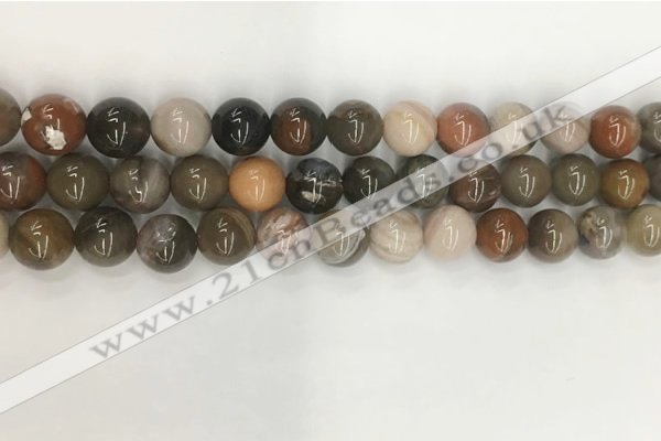 CWJ577 15.5 inches 10mm round wood jasper beads wholesale