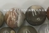CWJ579 15.5 inches 14mm round wood jasper beads wholesale