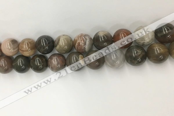 CWJ579 15.5 inches 14mm round wood jasper beads wholesale