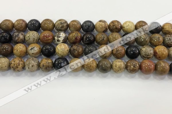 CWJ583 15.5 inches 11mm round wooden jasper beads wholesale