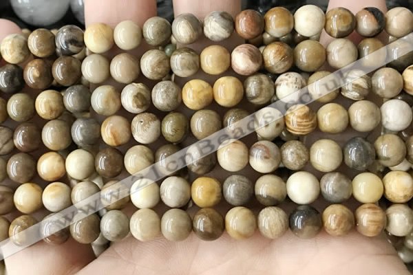 CWJ591 15.5 inches 6mm round wood jasper beads wholesale