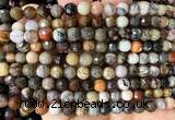 CWJ628 15 inches 6mm faceted round wooden jasper beads wholesale