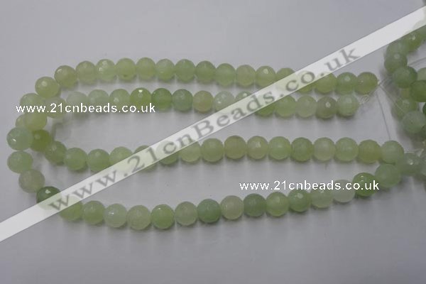 CXJ103 15.5 inches 10mm faceted round New jade beads wholesale