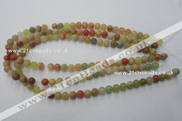 CXJ112 15.5 inches 8mm round dyed New jade beads wholesale