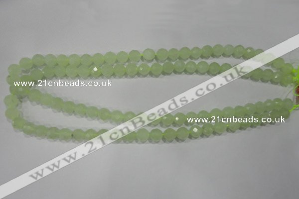 CXJ152 15.5 inches 8mm faceted round New jade beads wholesale