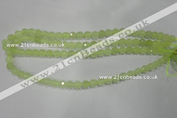 CXJ162 15.5 inches 8mm faceted round New jade beads wholesale