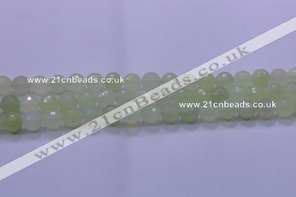 CXJ221 15.5 inches 12mm faceted round New jade beads wholesale