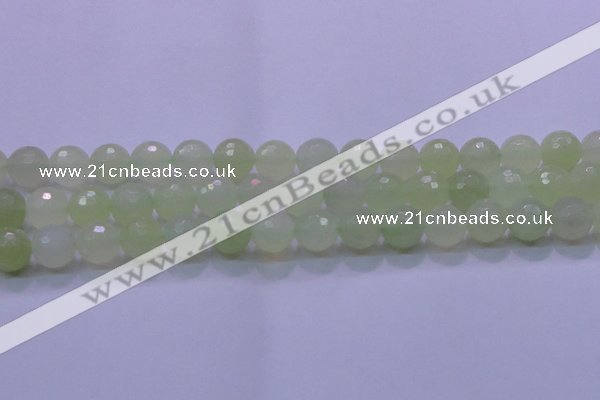 CXJ222 15.5 inches 14mm faceted round New jade beads wholesale