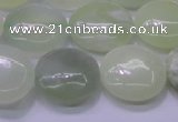 CXJ226 15.5 inches 18mm flat round New jade beads wholesale