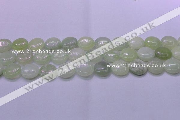 CXJ226 15.5 inches 18mm flat round New jade beads wholesale