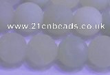 CXJ304 15.5 inches 12mm round matte New jade beads wholesale