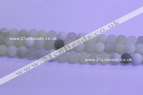 CXJ304 15.5 inches 12mm round matte New jade beads wholesale