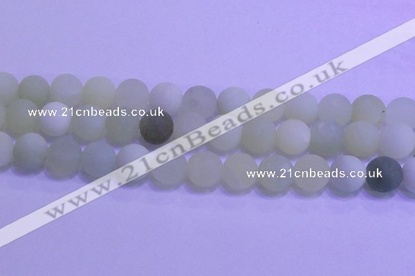 CXJ306 15.5 inches 16mm round matte New jade beads wholesale