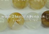 CYC107 15.5 inches 18mm round yellow crystal quartz beads