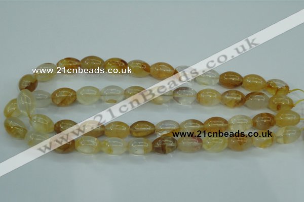 CYC120 15.5 inches 12*16mm rice yellow crystal quartz beads