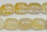 CYC15 15.5 inches 14*17mm drum yellow crystal quartz beads