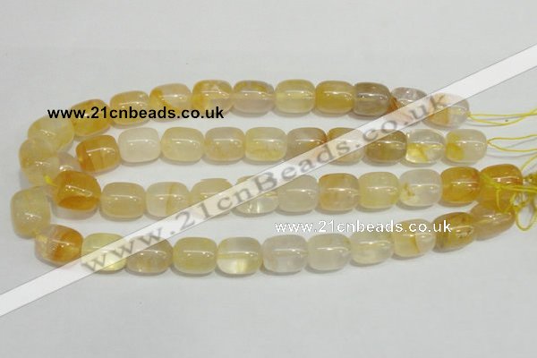 CYC15 15.5 inches 14*17mm drum yellow crystal quartz beads