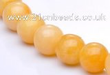 CYJ05 12mm round 16 inches yellow jade gemstone beads Wholesale